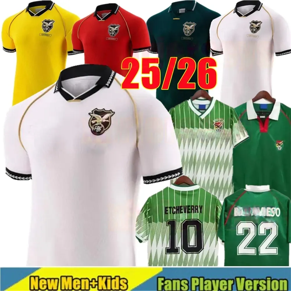 Bolivia 2025 2026 Centenary Soccer Jerseys years special-edition 25 26 Camisetas home away Home Away third Pre Match football shirts MAN KIDS KIT