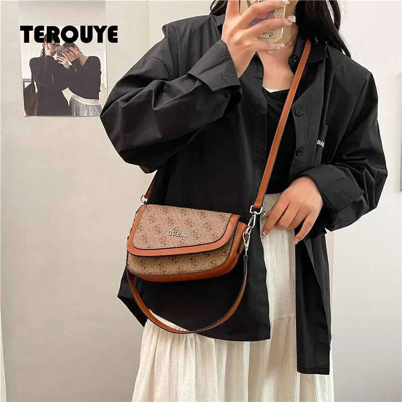 Premium Vintage Style Crossbody Bag - High-End Women's Handbag With Parisian Chic & Timeless Leather Craftsmanship TEROUYE
