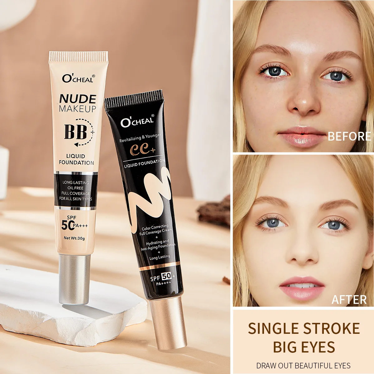 Long Lasting Waterproof BB Cream 50 PA Plus Foundation Primer Makeup Base Cosmetics Women Face 251230