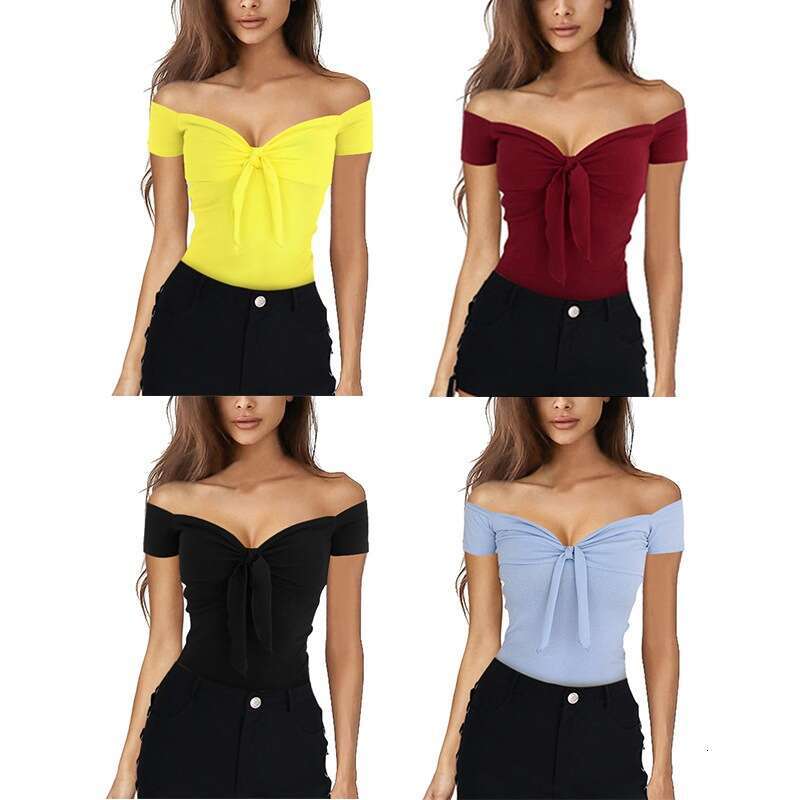 Women's Clothing 2026 Spring Cross-Border European and American New V-Neck Beach Party Slim Fit T-Shirt