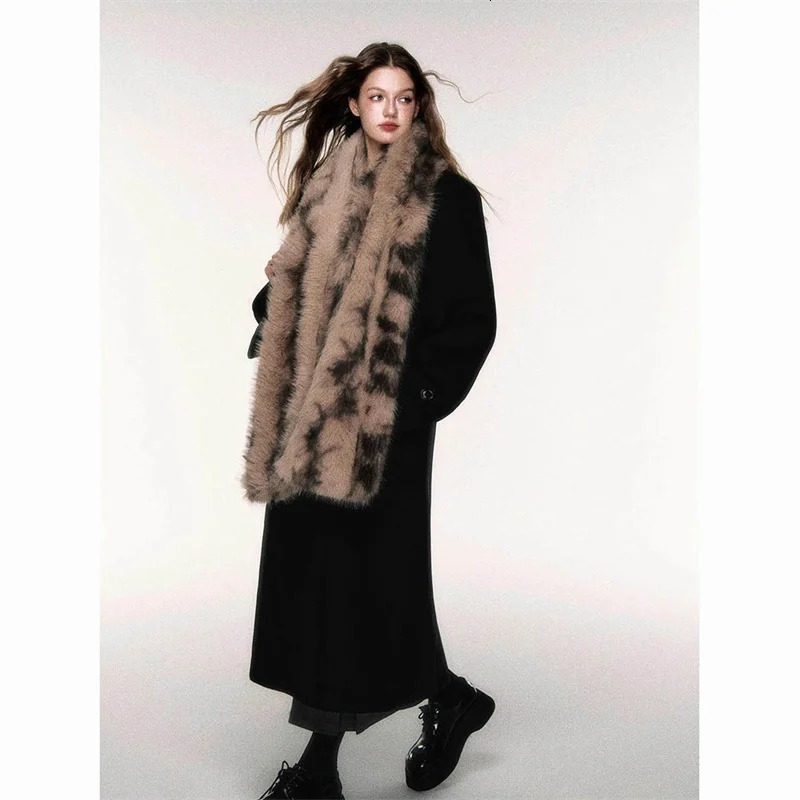 Retro Lazy 2025 Winter Warm Fury Scarf Fashionable and Versatile Scarf Thickened Plush Original Ultra Thick 251225