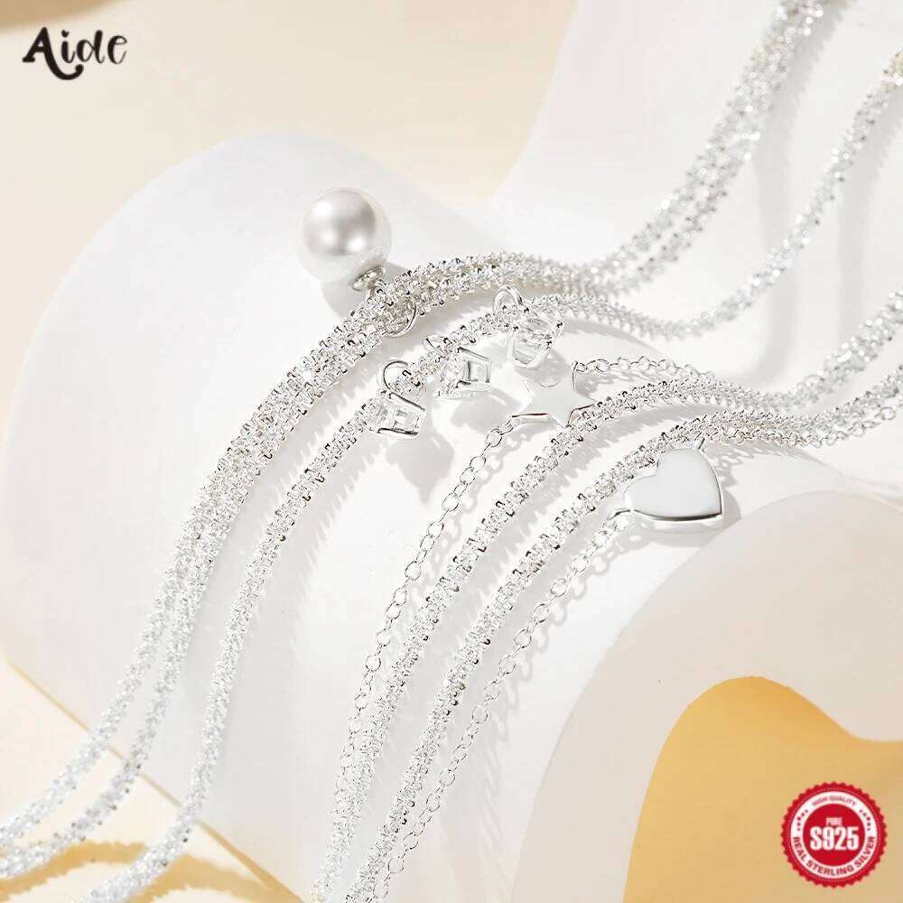 Aide 925 Sterling Silver Shiny Zirconia Anklets Bling Chain For Women High Quality Elegant Jewelry Beach Party Summer Gift