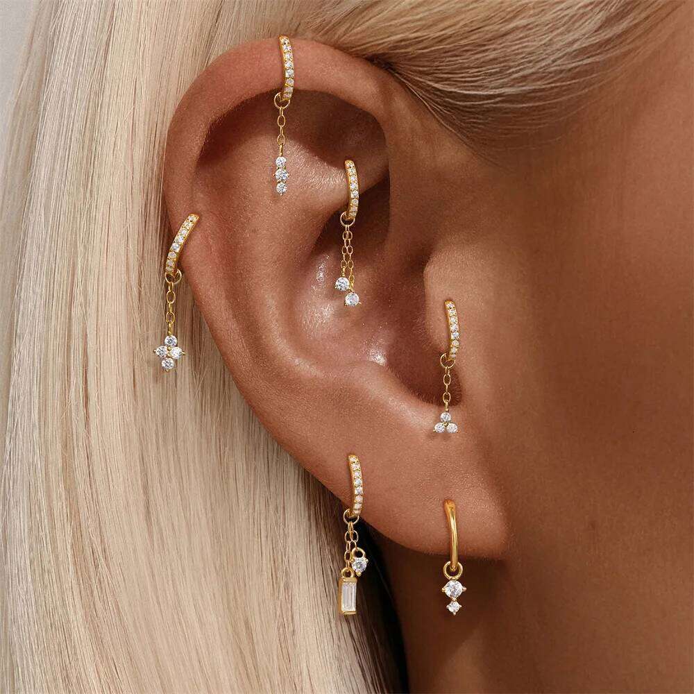 Aide 1pc 925 Sterling Silver Zirconia Chain DIY Charms For Necklace Bracelet Earrings Pendant for Jewelry HandMaking