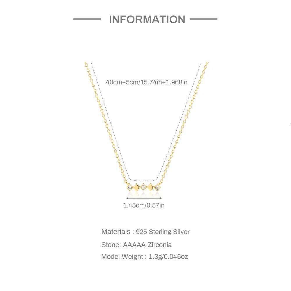 Aide 925 Sterling Silver Minimalista New Design CZ Pendant Necklaces For Women Simple Gift Choker Necks Jewelry Valentine's Day