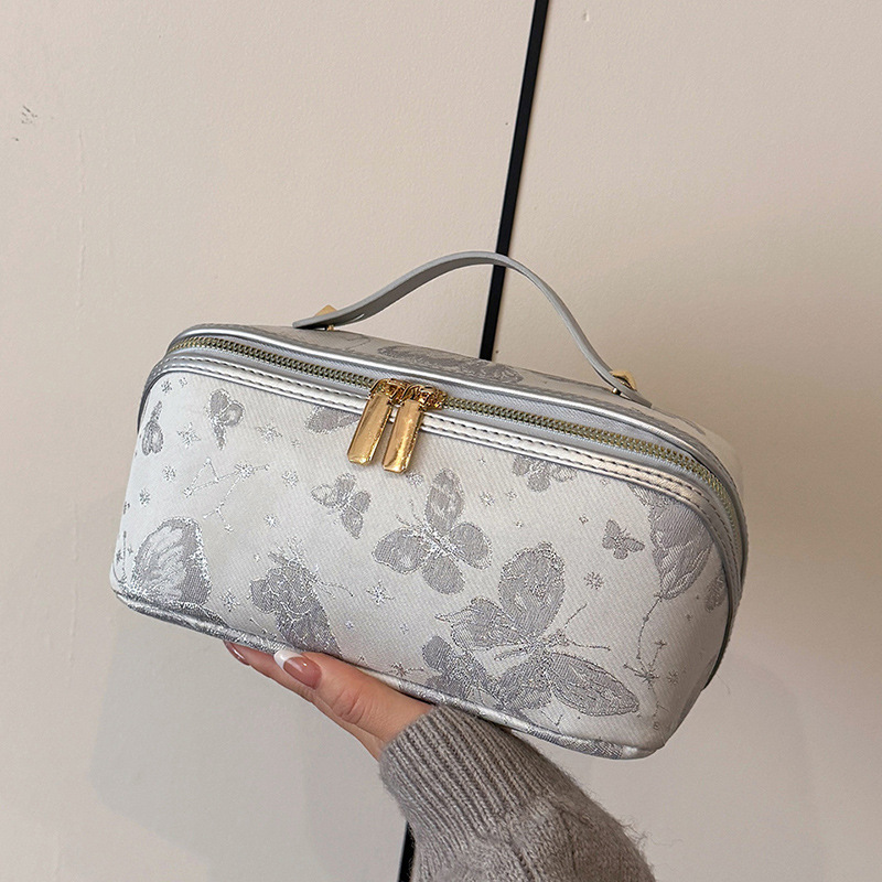 New Design Cross-border New ancient-style makeup bag Portable Large capacity Hand-held Portable Toiletry bag Cosmetics Free shipping