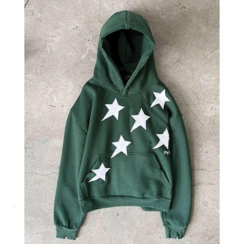 Zhehan Y2K Harajuku New Fashion Star Patch Zipper Hoodie Women Gothic Hip Hop Popular Casual Couple Plus Velvet Padded Sports Sweater