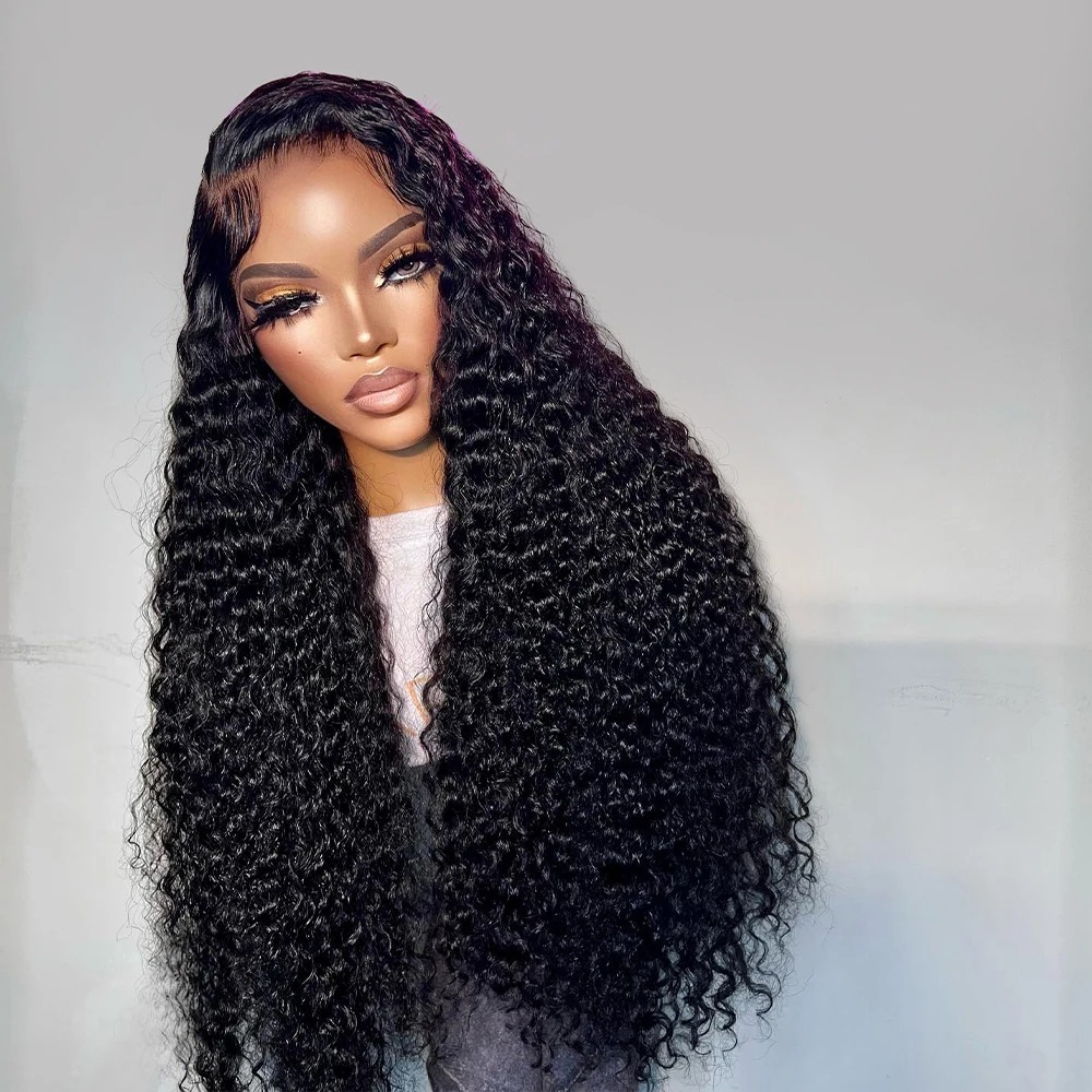 Burmese Curly Glueless Wigs Human Hair Pre Plucked Pre Cut 250% Density13X4 13x6 HD Lace Frontal Wigs for Black Women Wear and Go Glueless Wig 26inch