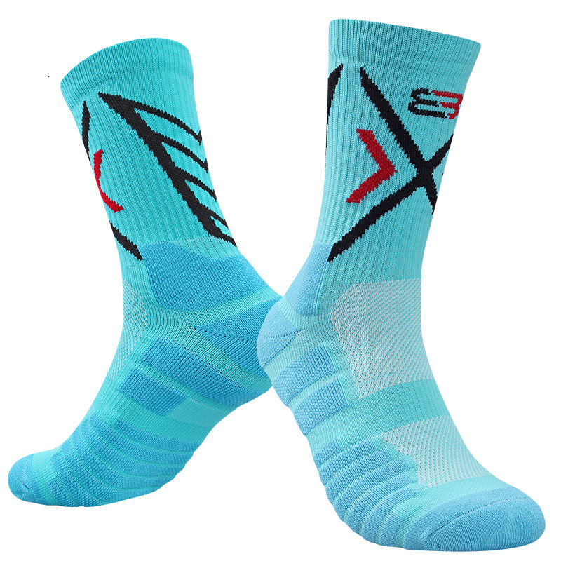 Professional Basketball Socks Men Mid-Calf Elite Socks Thickened Towel Bottom Outdoor Running Long Socks Sports Socks High Tube