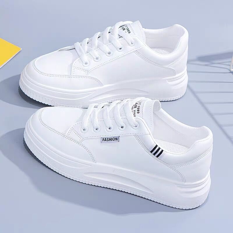 Ddmysports Foreign Trade Wholesale White Sneakers For Women Spring Summer Sports Versatile Shoes Soft Lightweight Casual S Thick Sole Outdoor Shoes