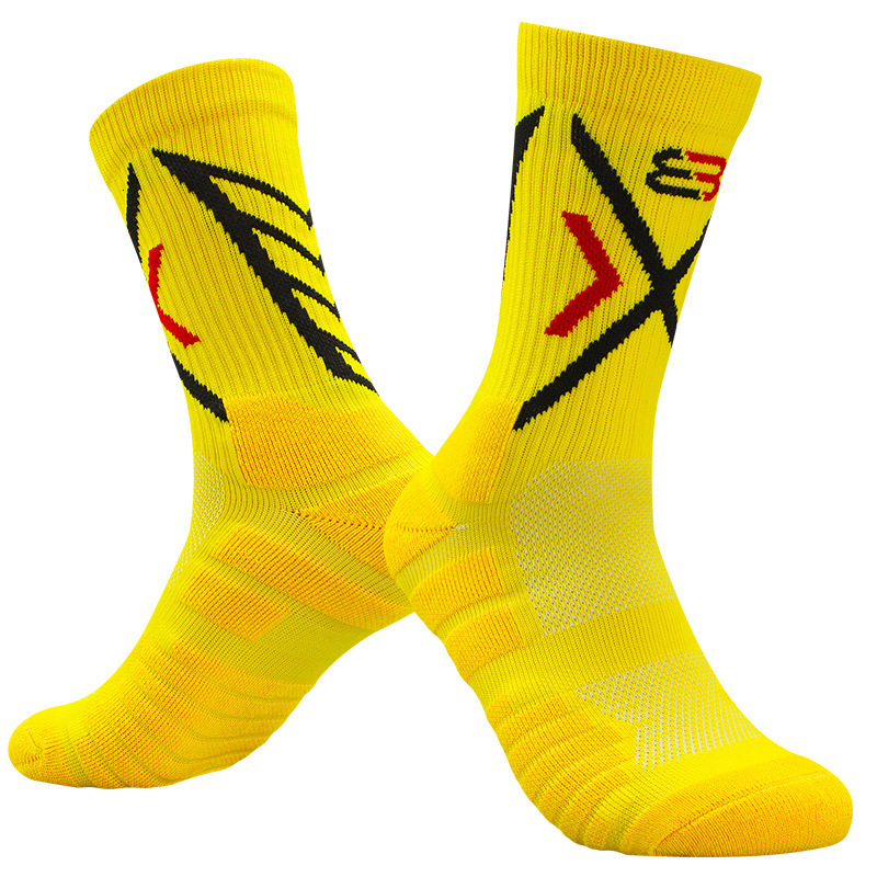 Professional Basketball Socks Men Mid-Calf Elite Socks Thickened Towel Bottom Outdoor Running Long Socks Sports Socks High Tube
