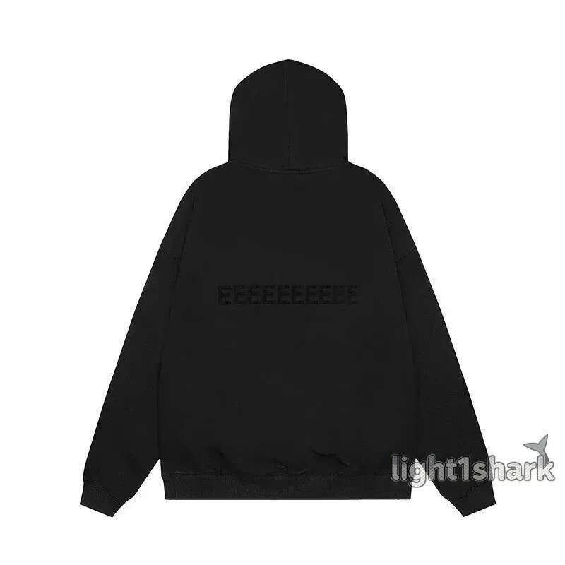 Men's Hoodies Luxury Oversized Two Rows Flocked Letter Logo For Men Brand Design Women's High Street Loose Hoodie Set 56