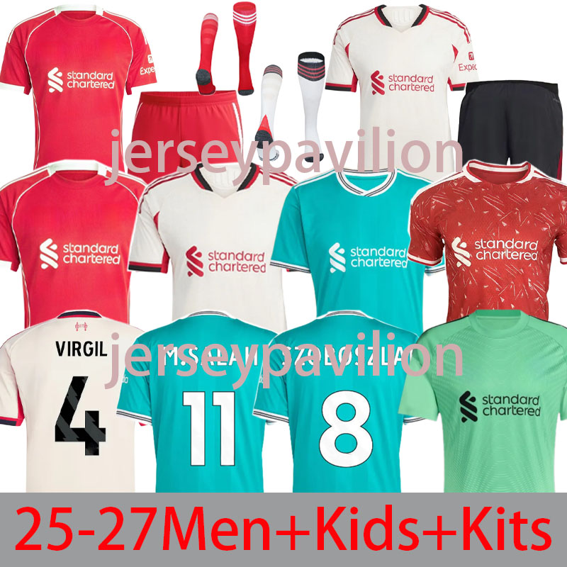 Liverp 25 26 27 MAC ALLISTER soccer jersey DIOGO JOTA EkitikE 26 27 football shirt RIO SZOBOSZLAI A.BECKER FRIMPONG Wirtz Kerkez men kids kit uniforms SALAH ISAK GAKPO