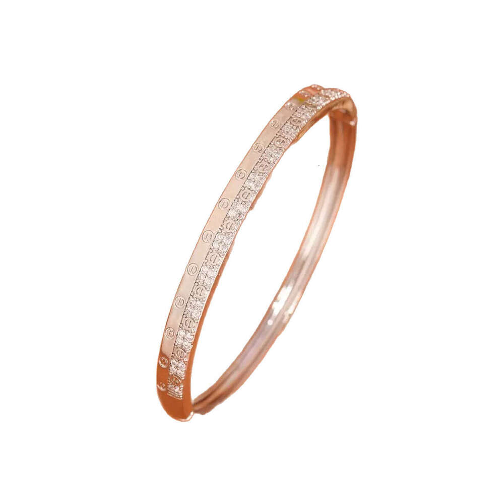 2026 Zircon Bracelet for Women High-End Luxury Simple Bracelet Copper Plated with 18K Elegant Fashion Designer Jewelry Brand niche design jewelry