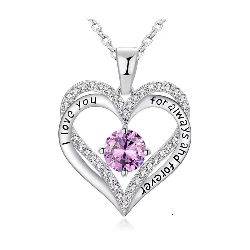 Women's 925 Silver Light Luxury Ocean Heart Pendant European American Niche Collarbone Chain Valentine's Day Gift for Her In Stock