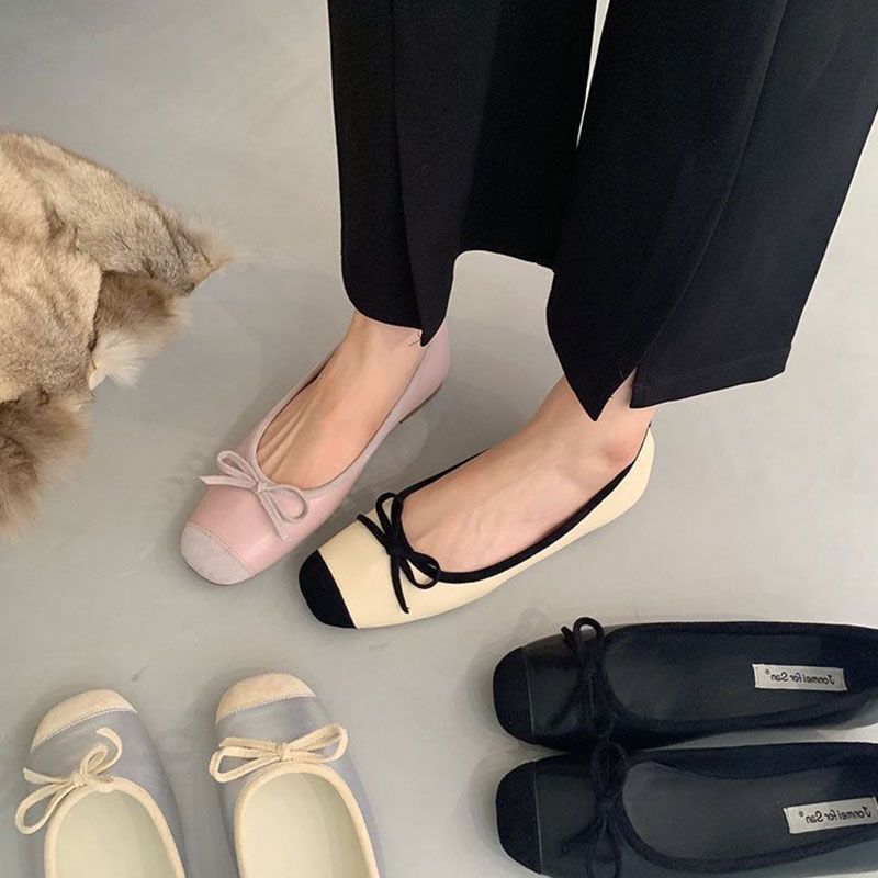 Ddmysports Flat Gentle Evening French Style Little Red Single Women S Spring Autumn Summer Soft Sole Silver Ballet Shoes Outdoor Shoes