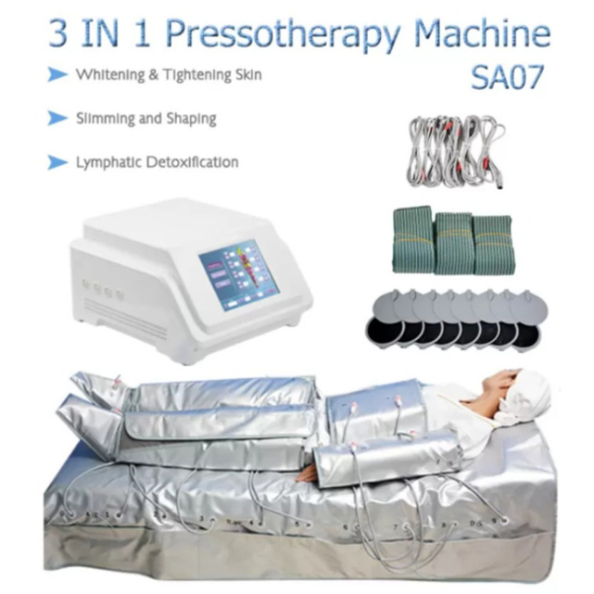 3 In 1 Slimming Machine Pressotherapy Lymph Drainage Far Infrared Heating Low-Frequency Muscle Stimulator Ems Blanket Sauna Microcurrent Mac633