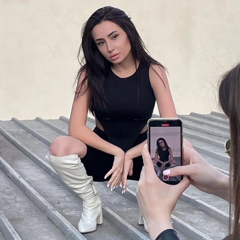 Elegant womens summer longsleeve solidcolor bodycon top onepiece outfit 251231