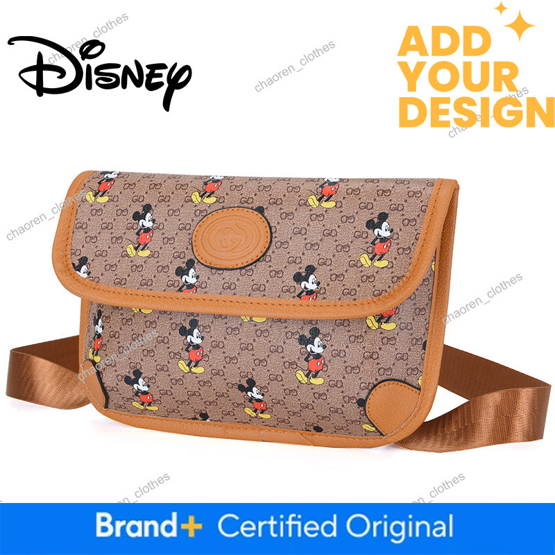 G Designe bag DISNEY custom Lady wallet Tiger Head luxury Mickey New Retro Small Single Shoulder Crossbody Wide Strap Waist Envelope Chest Bag for Wom