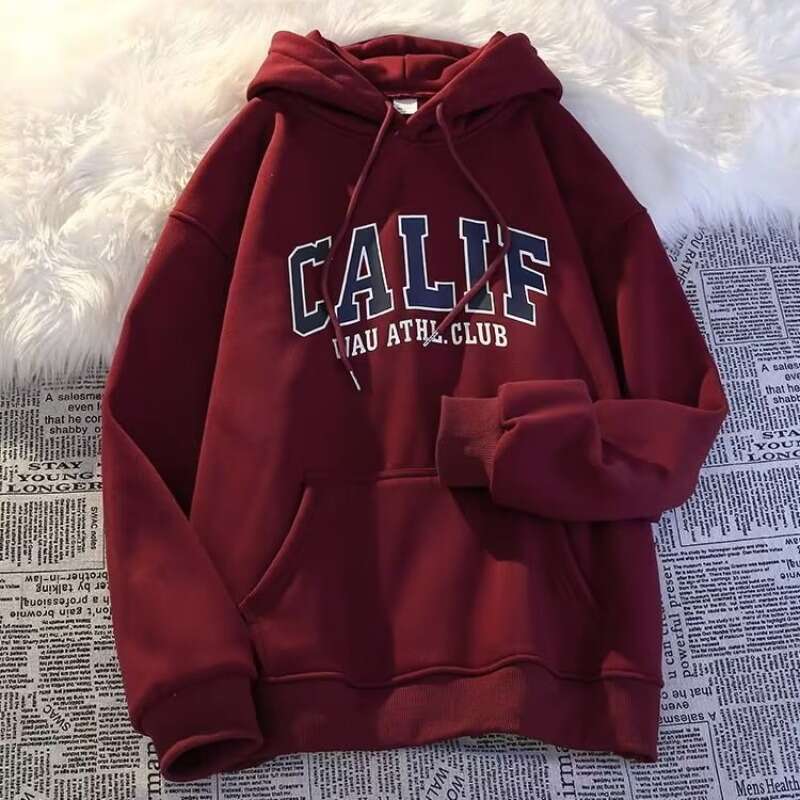 Street Fashion Brand Hooded Sweatshirt Couple Outfit Vibe Style American Hip Hop Ins Autumn Winter Top Men's Wholesale