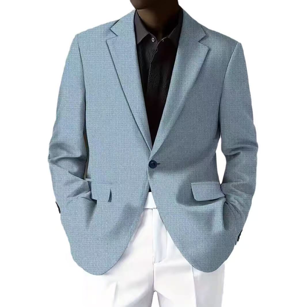 T2839 Business Casual Korean Style Slim Fit Men's Suit Jacket (Single Jacket)