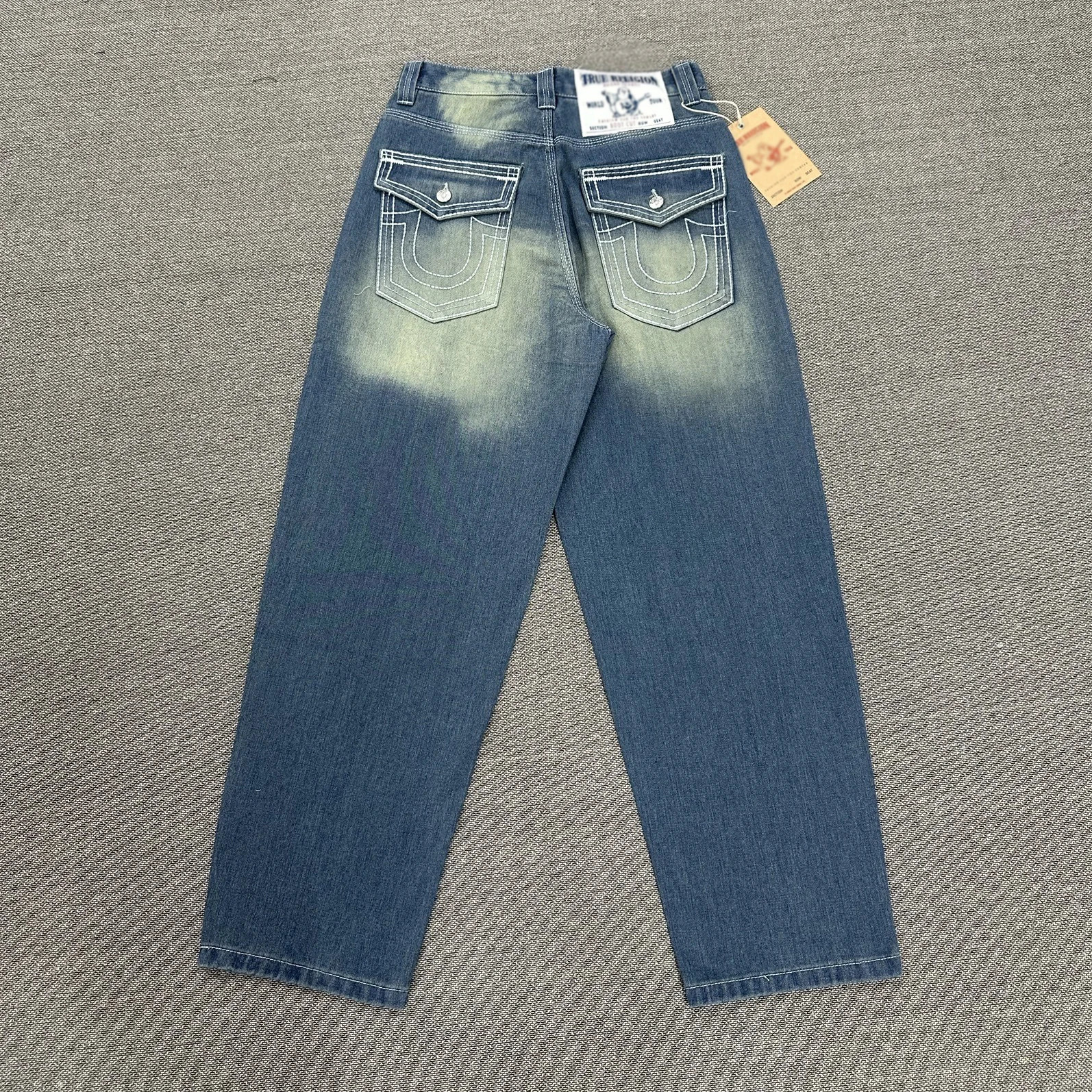 True Y2k Embroidered Baggy Jeans 11 Quality Retro Blue Washed Pantalones Vintage Mens Denim Trousers 251205