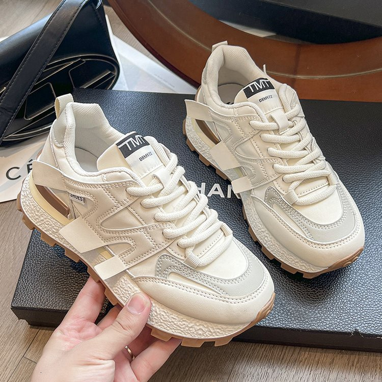 Ddmysports Forrest Gump Waffle Spring Versatile Height Increasing Women S Sneakers Fashion Classic Casual White Thick Soled Dad Shoes Outdoor Shoes