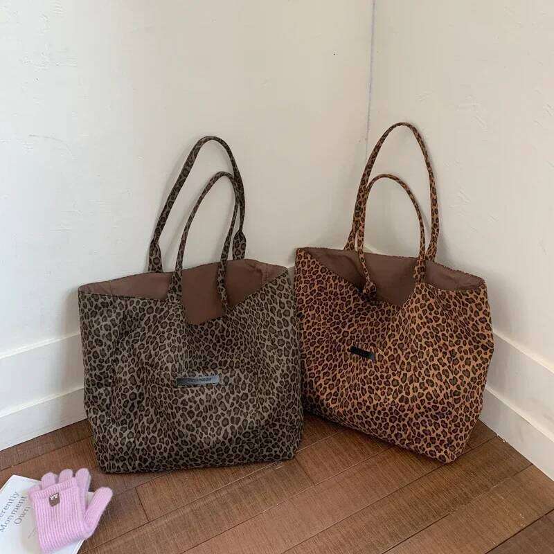 Leopard Print Fashion Tote Casual Large Capacity Commuting 2026 High Quality Women's Versatile Shoulder Bags