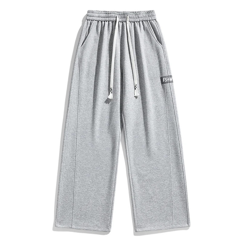 Autumn 190 Tall Man Long Length Pants 115cm Big Large size Straight Barrel Elastic Waist Casual Sweatpants Clothing 251213