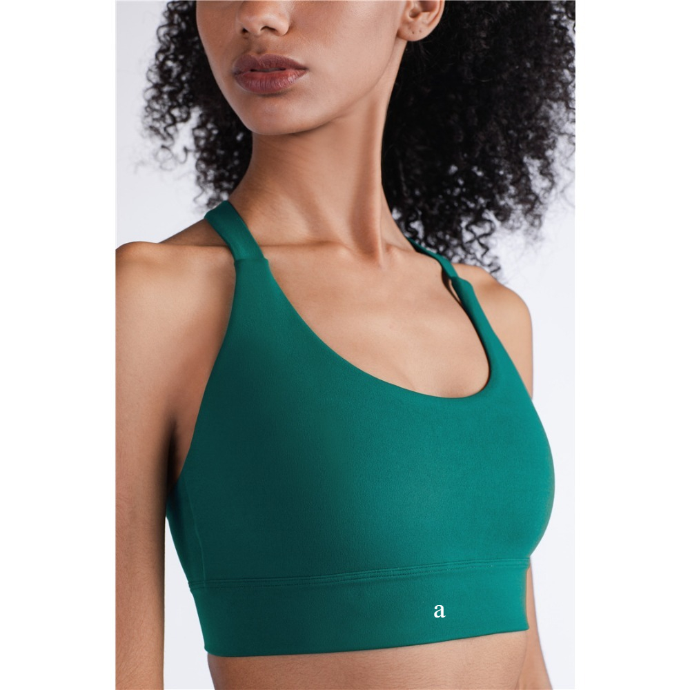 Women's Sports Bras Backless Yoga Tank Top Summer Shock Absorber Buckle Sports Underwear Beauty Back Fitness Bra