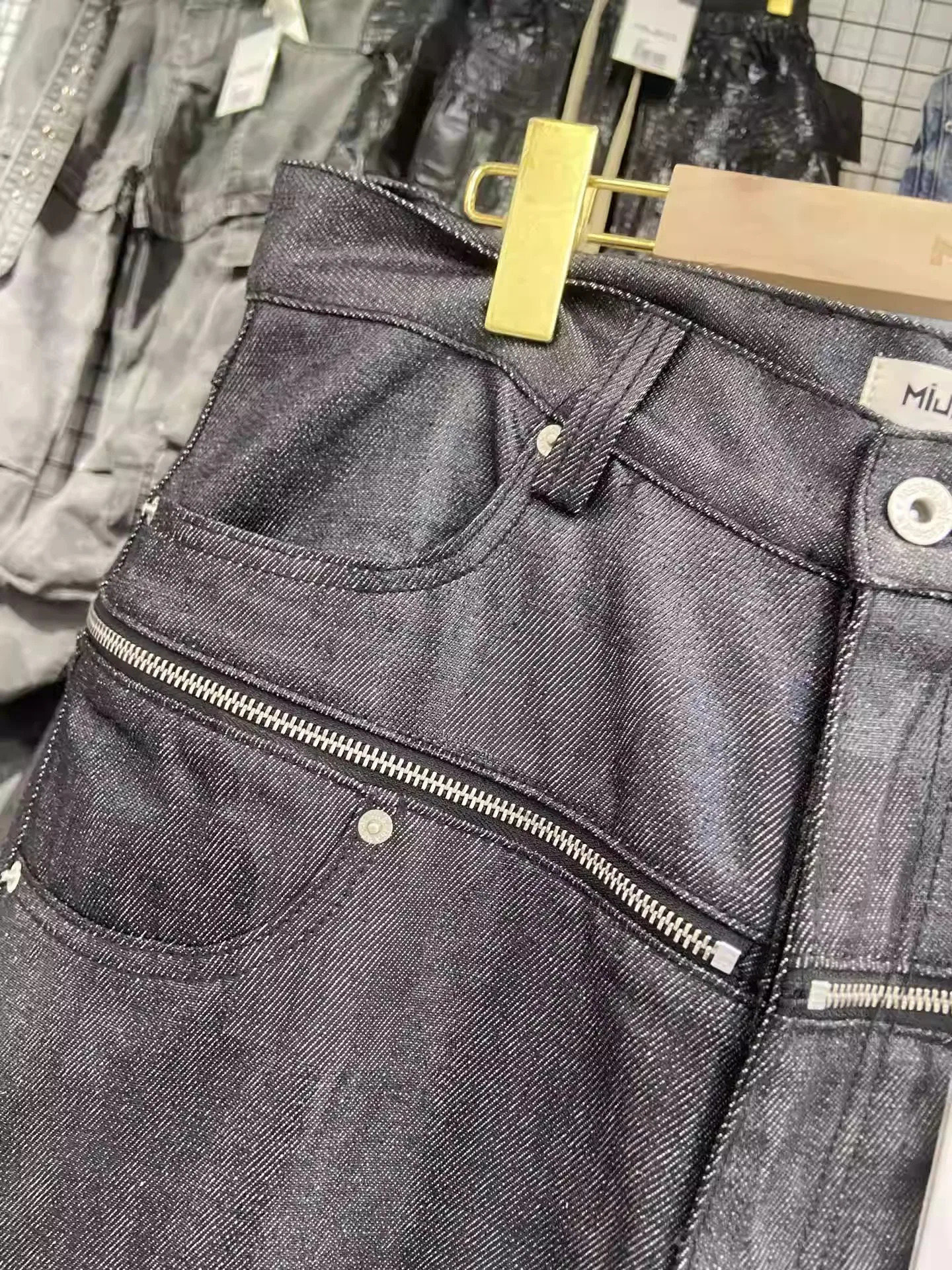 MIJKO Unisex Brush Wax Zipper Original Cow Jeans Mens and Womens Denim Pants ZJ117 251205