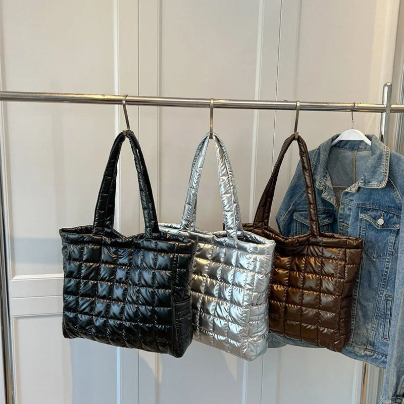 Casual Tote Bags For Womens Daily Used Large Capacity Plaid Shoulder Bag Ladies Handbags 251230