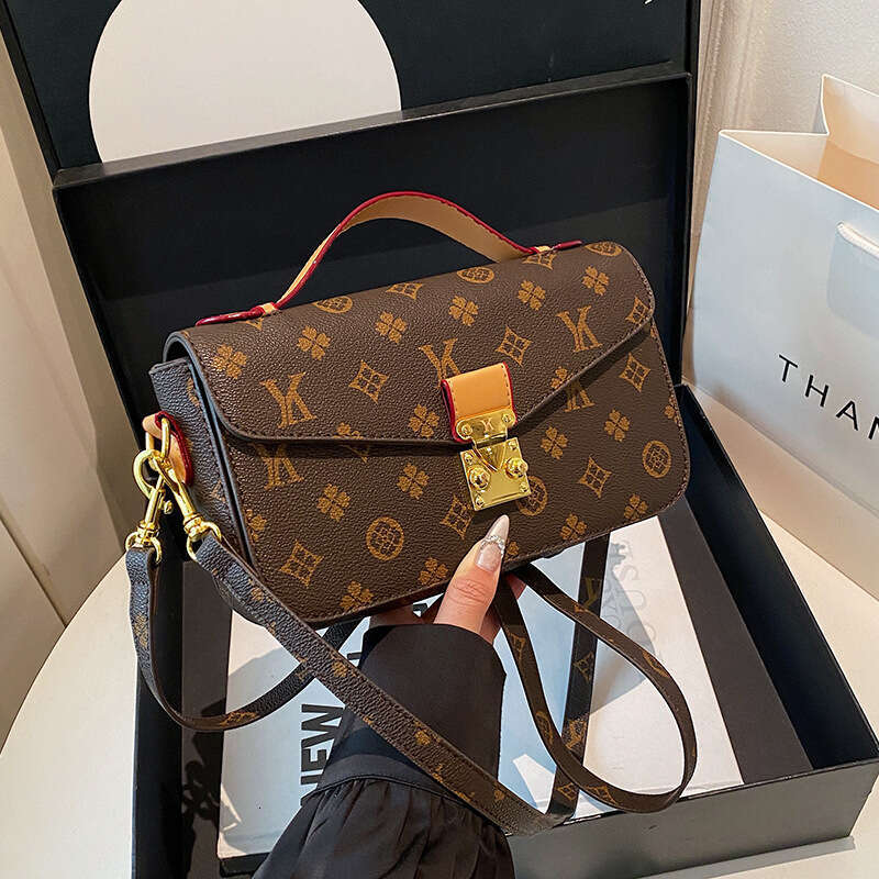 High-end for Women 2026 New Style Women's Color-blocking Retro Print Small Square Elegant Ladies' Shoulder Crossbody Bag