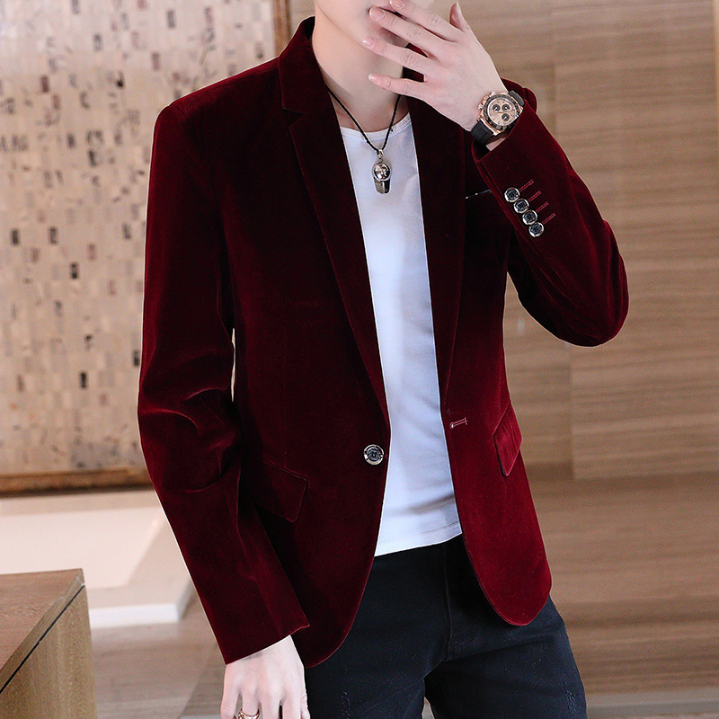 Mens Suit Korean Style Trendy Slim Fit Spring Autumn Single Suit Mens Plaid Small Suit Casual Mens Jacket 230718