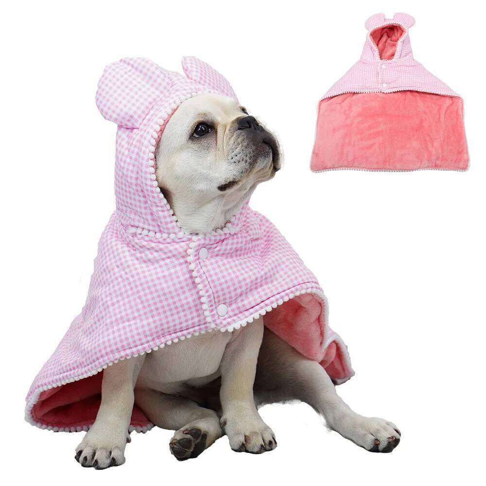 Cloak Outdoor Pure Sleeping Gown Autumn and Winter Cotton Pet Warm Teddy Corgi Shawl Small Dog Clothes 26N0104