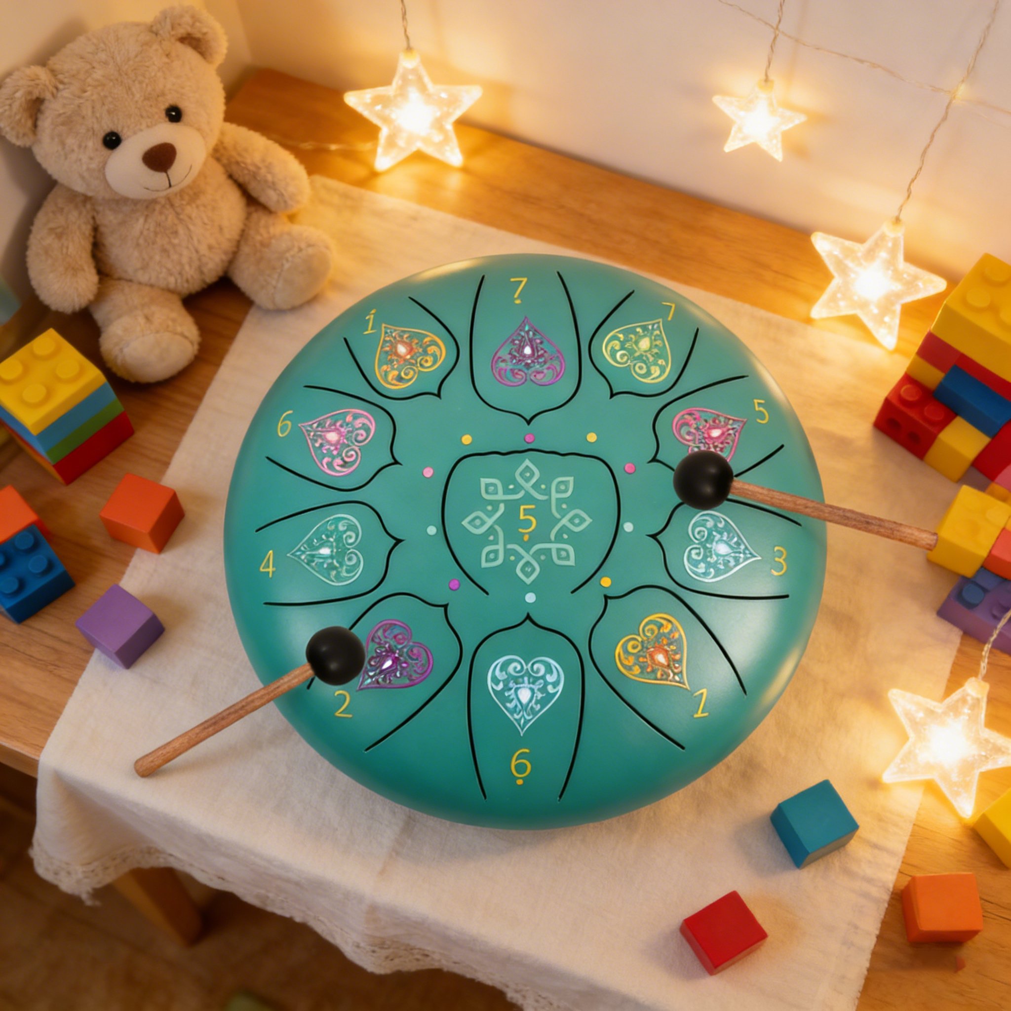 Exquisite Illustrated Tongue Drum Printing Creative Gift Customization Stress-Relieving Musical Instruments Healing Steel Tongue Drum Wholesale yp-1006