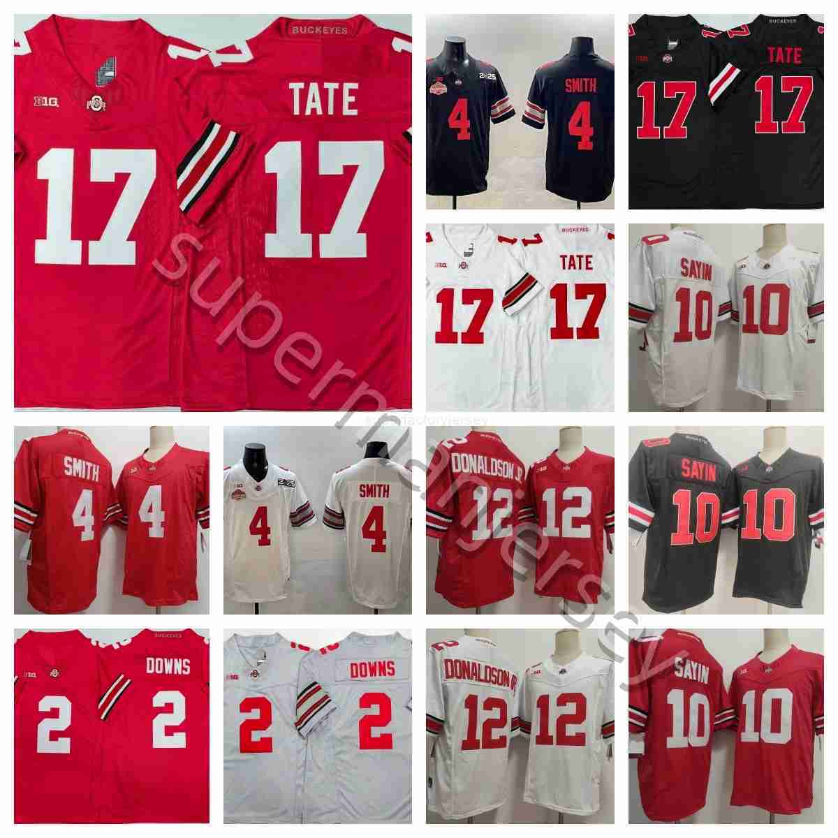 New Buckeyes Football Jersey Will Howard Jeremiah Smith Quinshon Judkins Emeka Egbuka Carnell Tate TreVeyon Henderson Caleb Downs Brandon Tuimoloau