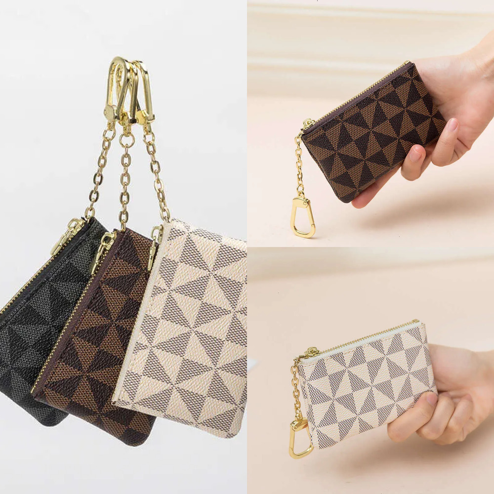 Lacel Urwebin Designer Wallet for women men Mini Vintage Zipper Coin Purse Portable Clutch Keychain With Keyring charms Creative Small Card Bag 444