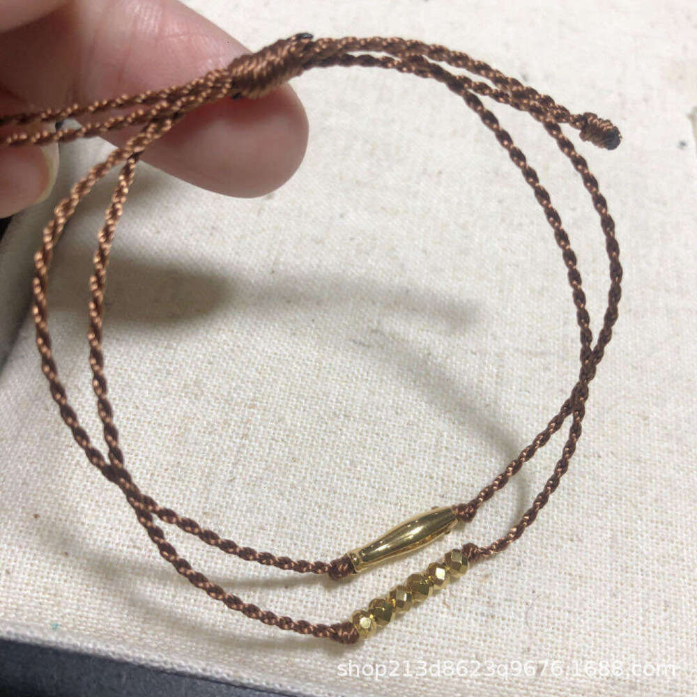 Titanium Steel Non-Fading New Zodiac Year Good Luck Fish in Water Six Great Success Laser Disco Beads Hand-Woven Bracelet