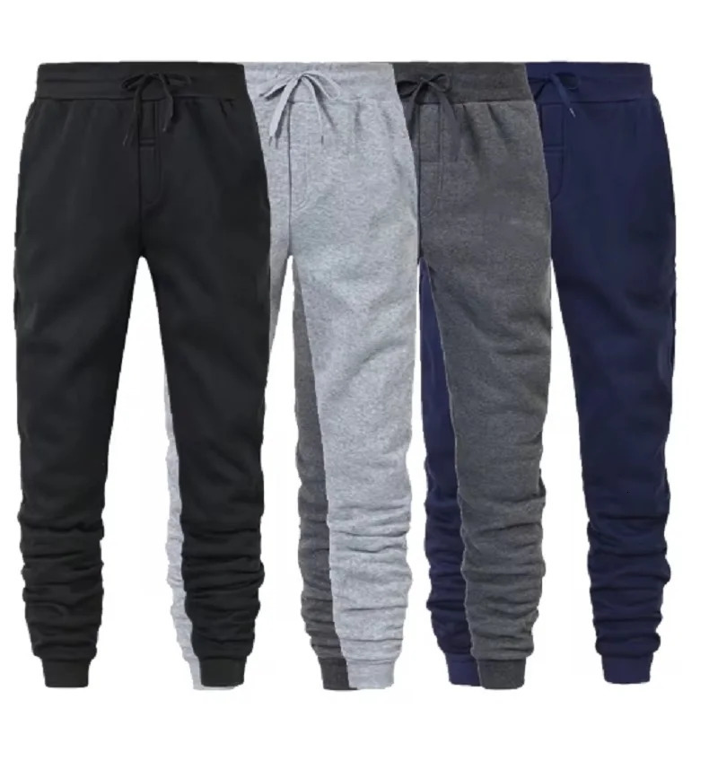 2025 Mens Casual Pants Autumn Winter Sweatpants Men Running Jogger Sports Gym Trousers Fashion Solid Color Workout Long 251213