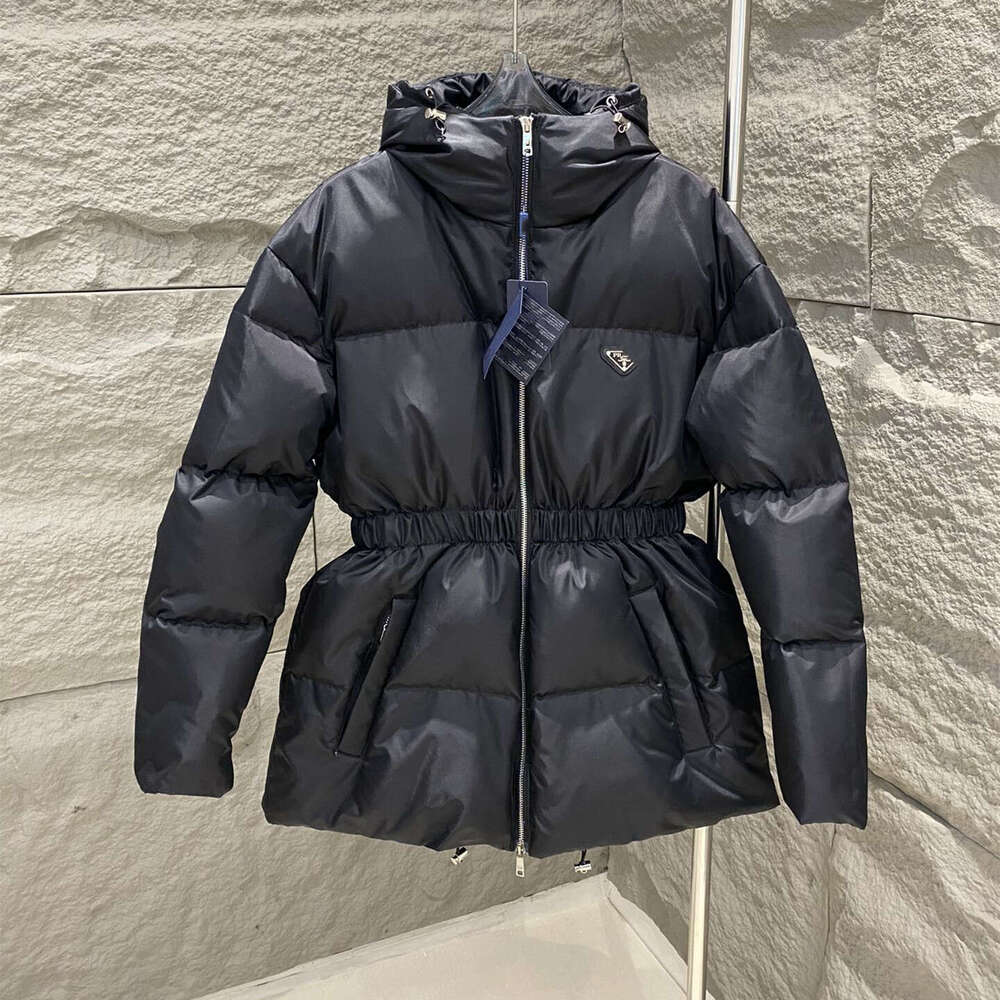 Designer Dujia In Stock Original Label P Brand Recycled Nylon Ant Waist Slimming 90 White Duck Down Jacket Coat 8f2d