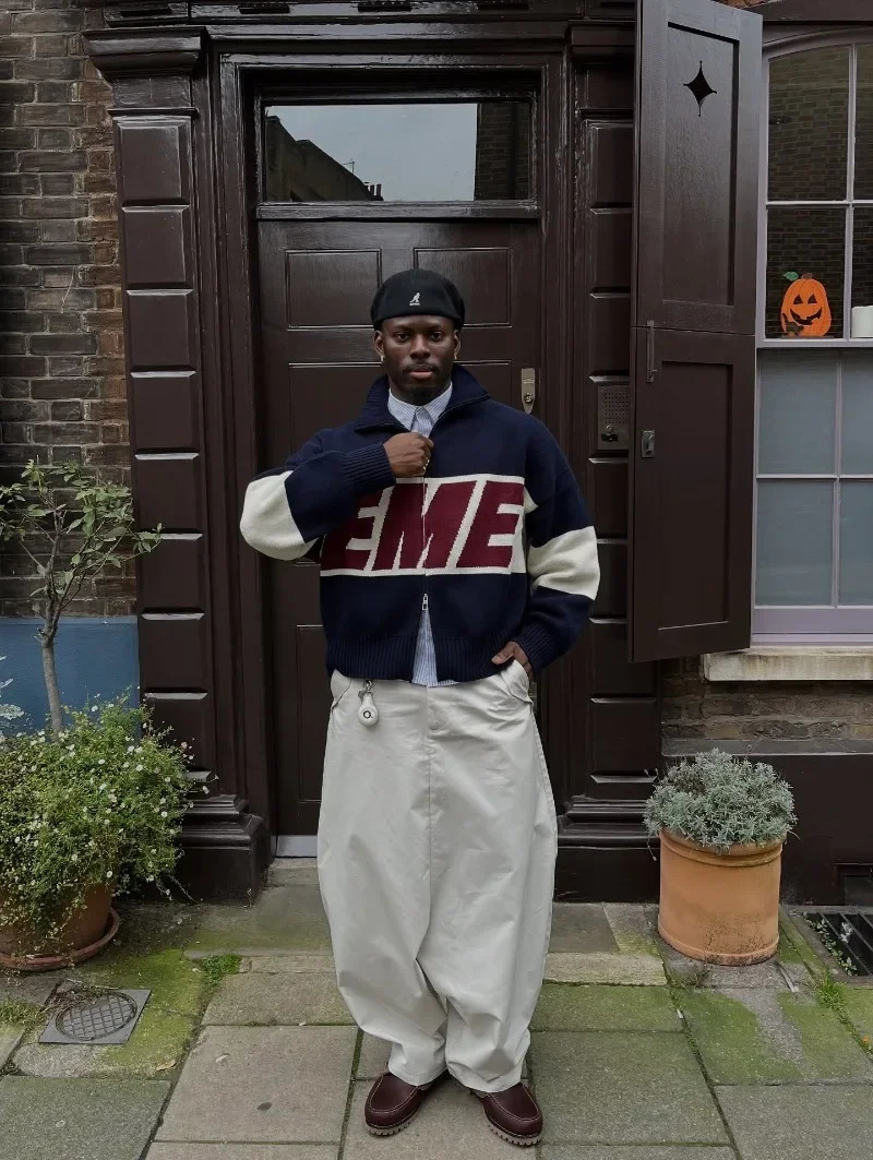 Street Fashion Fashion Oversized Sweater Women in Winter Warm Letter Splicing Embroidered Cardigan Simple Zipper Cardigan 251224