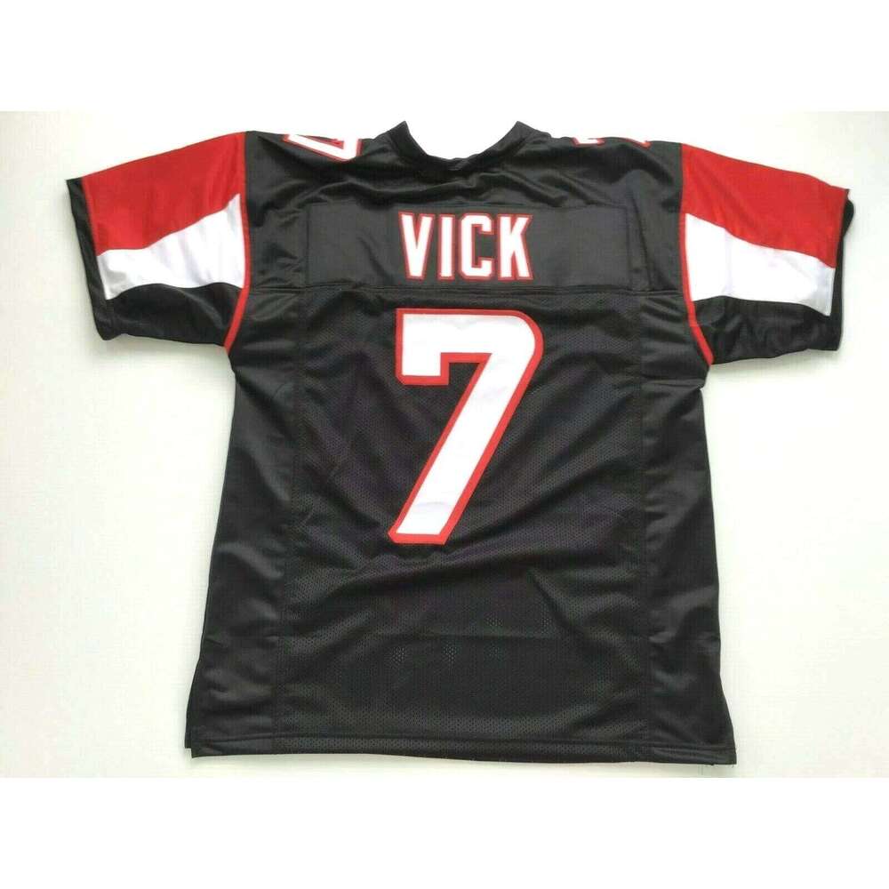 CUSTOM Sewn Stitched Michael Vick Black Football Jersey Add any name number size XS-5XL 6XL