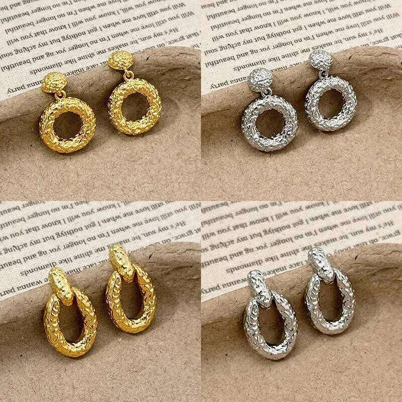 Real 925 Sterling Silver 18K Gold Minimalist Square Round Oval Stud Earrings for Women Trendy Fine Jewelry Geometric Accessories
