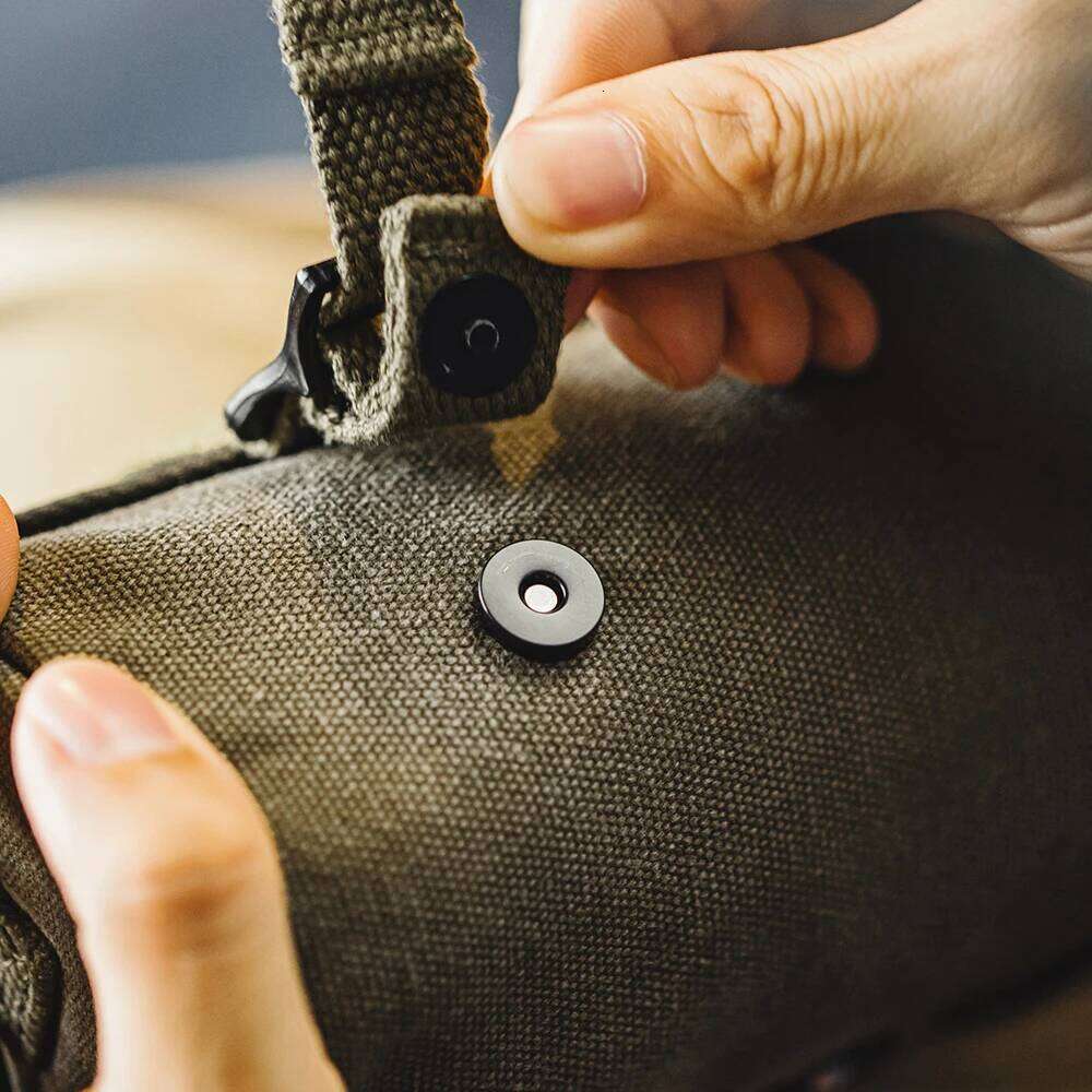 Men S Vintage Canvas Military Green Cylinder Woven Shoulder Strap Crossbody Commuter Bag Detachable Coin Purse High Quality Luxury Bag