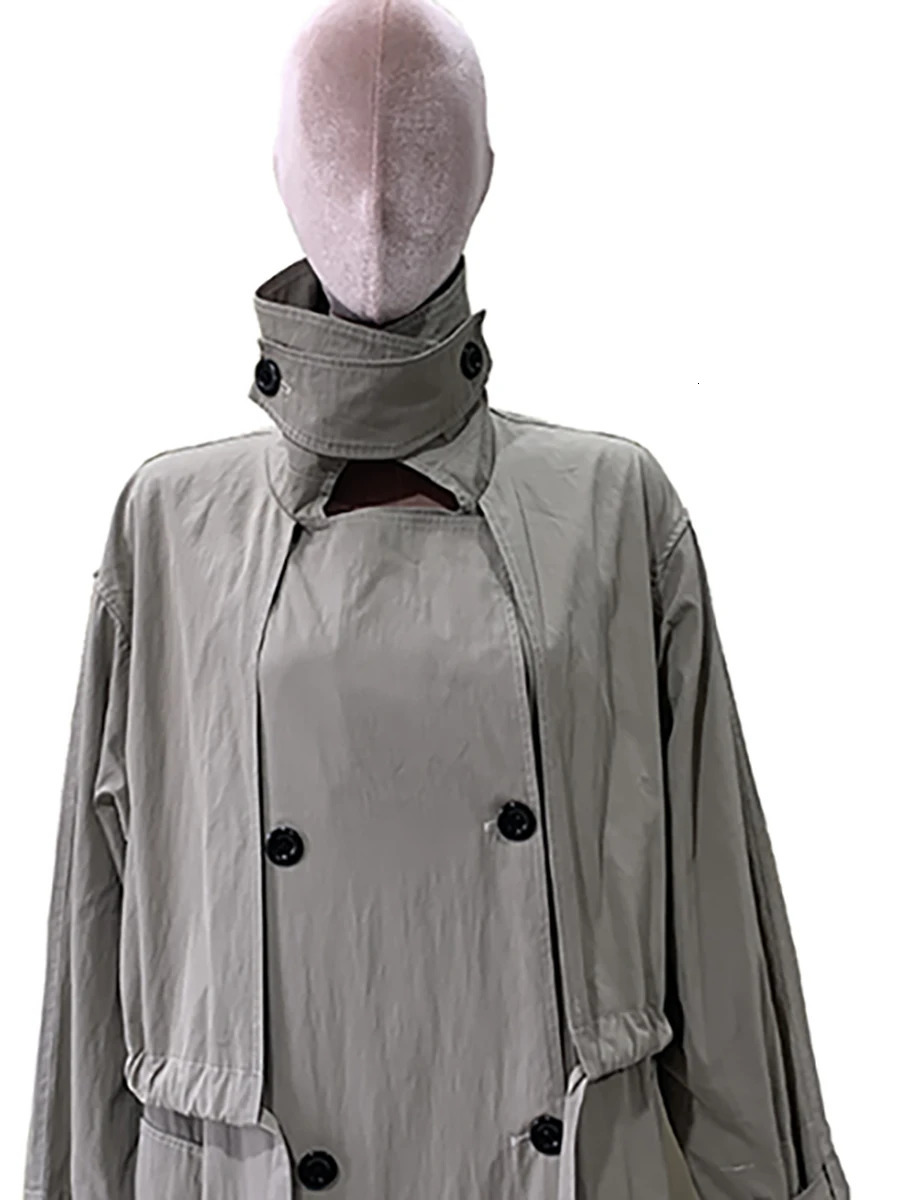 Mauroicardi Autumn Oversized Black Flowy Soft Thin Long Trench Coat for Women Loose Casual Korean Fashion Clothes Overcoat 2025 251231