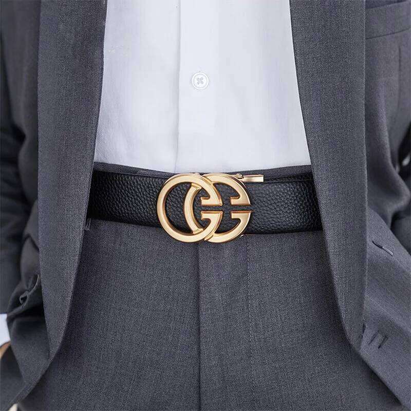 Famous Genuine Leather Male Business Men Belts For Pants Jeans Strap High Quality Designers Buckle