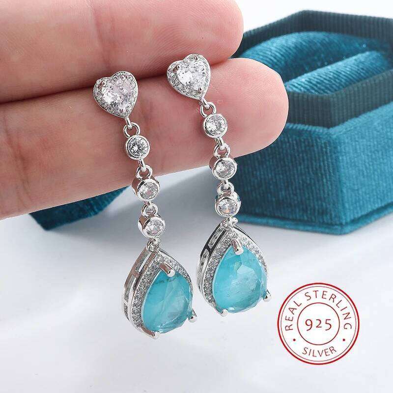 925 Silver Plated for Women Parai Baru Earrings Tassel Long Fashion Engagement Jewelry