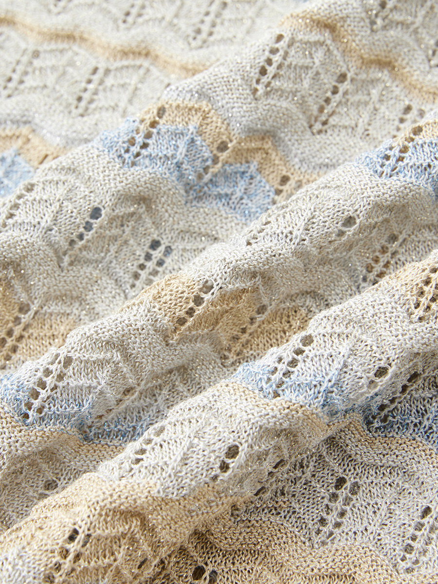 Women's Summer Knitted Dress With Gradient Color Design Featuring A Brand-new French Stylea Delicate And Elegant Open-sleeved Bright Red Striped 