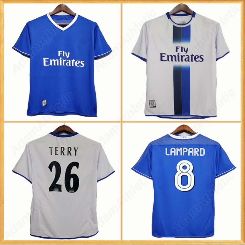 LAMPARD CFC retro jerseys 03 05 TERRY DROGBA vintage jersey ROBBEN CRESPO MAKELELE classic football shirt long sleeves kids kit