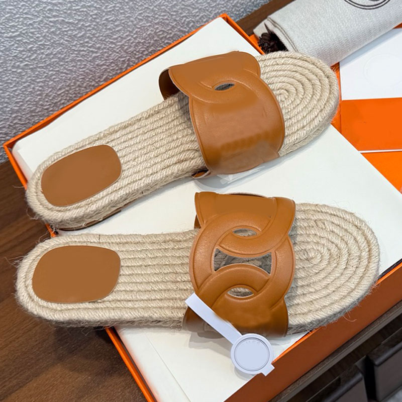 2026SS New Model Famosa espadrille classic Nappa leather rope sole retro Espadrille Outdoor Recreation style Flat Bottom Natural Rope Ladies Sandals Slippers